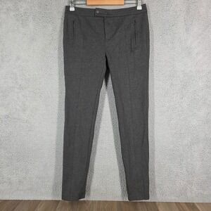 Vince Women Grey Flat Front Zipper Pocket Pointe‎ Pants Size 8 Taper Leg